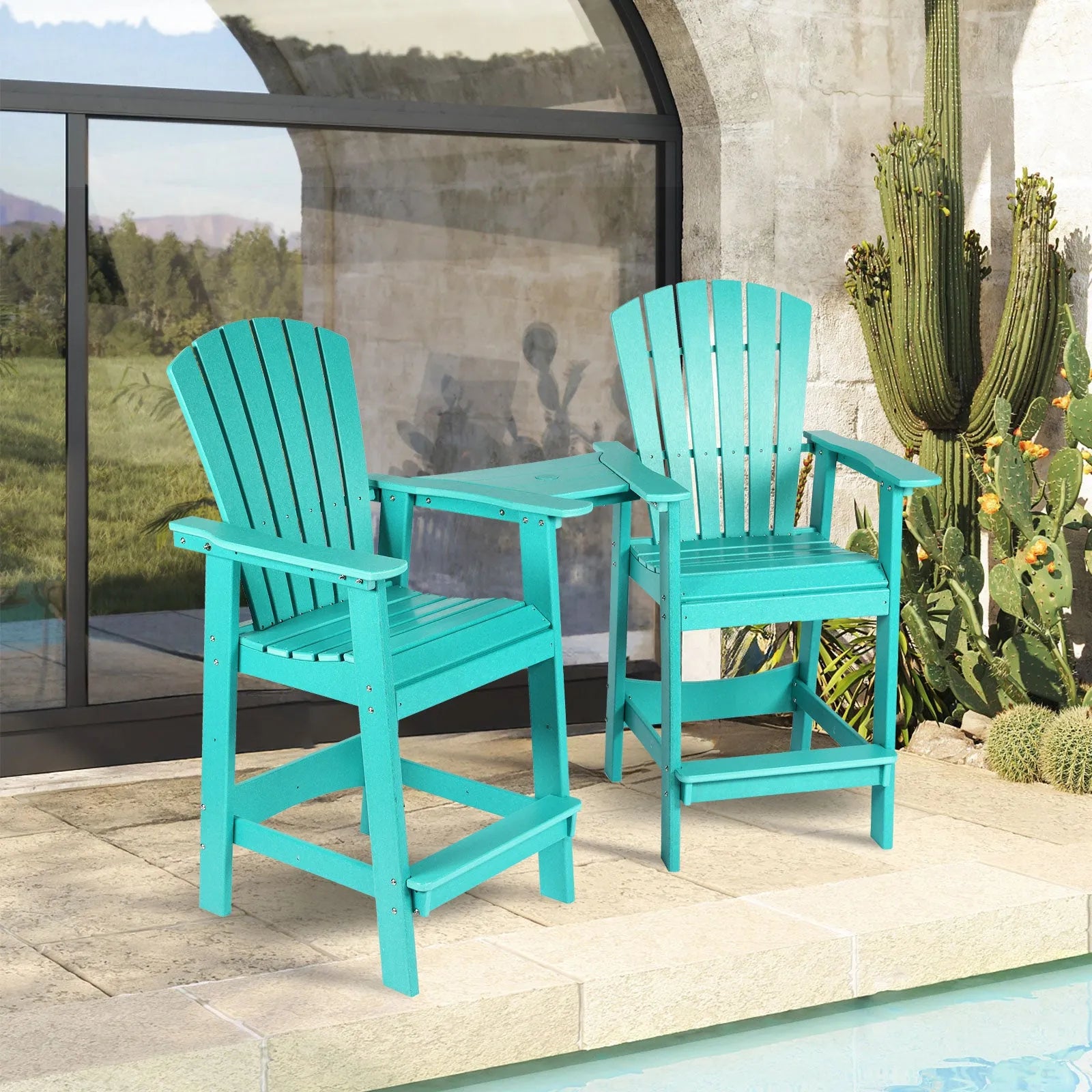 Tall_Adirondack_Chairs_Set_of_2_HDPE_Patio_Bar_Stool_with_Connecting_Tray_Aoodor_Cyan-6-1