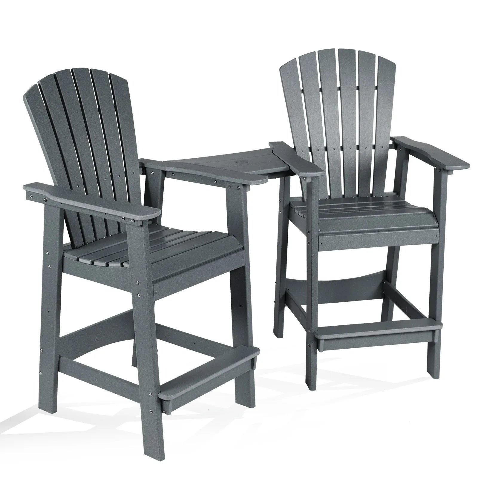 Tall_Adirondack_Chairs_Set_of_2_HDPE_Patio_Bar_Stool_with_Connecting_Tray_Aoodor_Gray-1-1