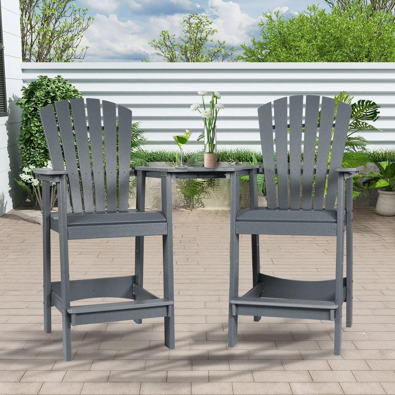 Tall_Adirondack_Chairs_Set_of_2_HDPE_Patio_Bar_Stool_with_Connecting_Tray_Aoodor_Gray-2-1