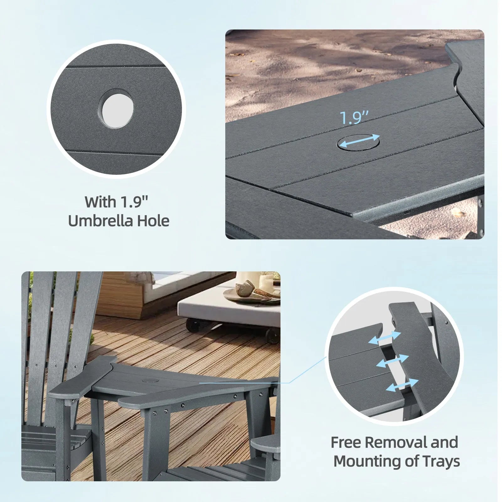Tall_Adirondack_Chairs_Set_of_2_HDPE_Patio_Bar_Stool_with_Connecting_Tray_Aoodor_Gray-5-1